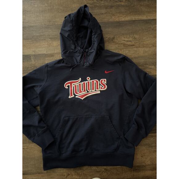 Nike BSBL Minnesota Twins Women’s XL Hooded Sweatshirt Navy Logo - Picture 1 of 4